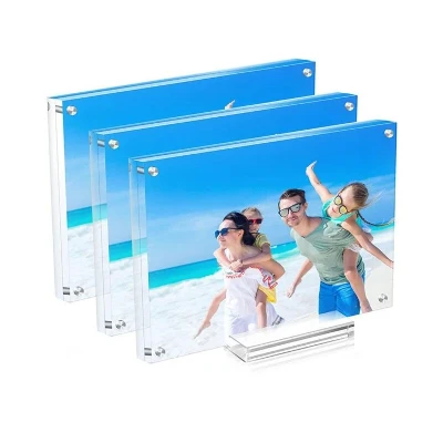 Magnetisk fotoram i akryl med stativ